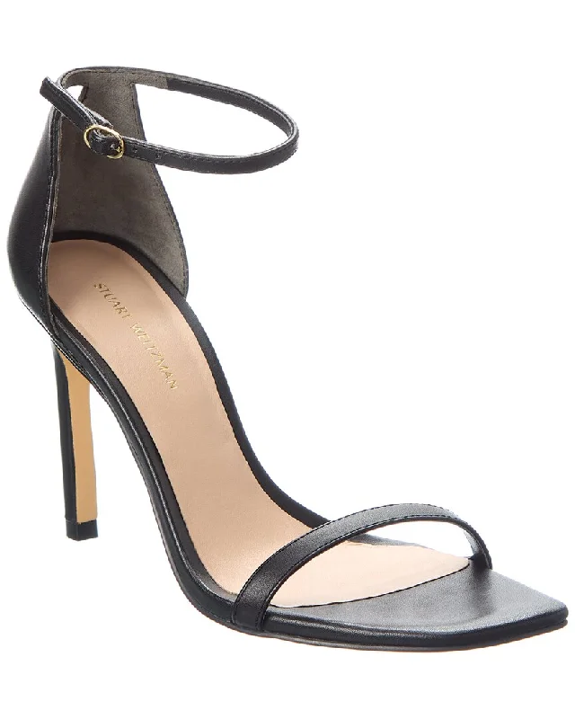 Women’s sandals metallic -Stuart Weitzman Amelina 95 Leather Sandal