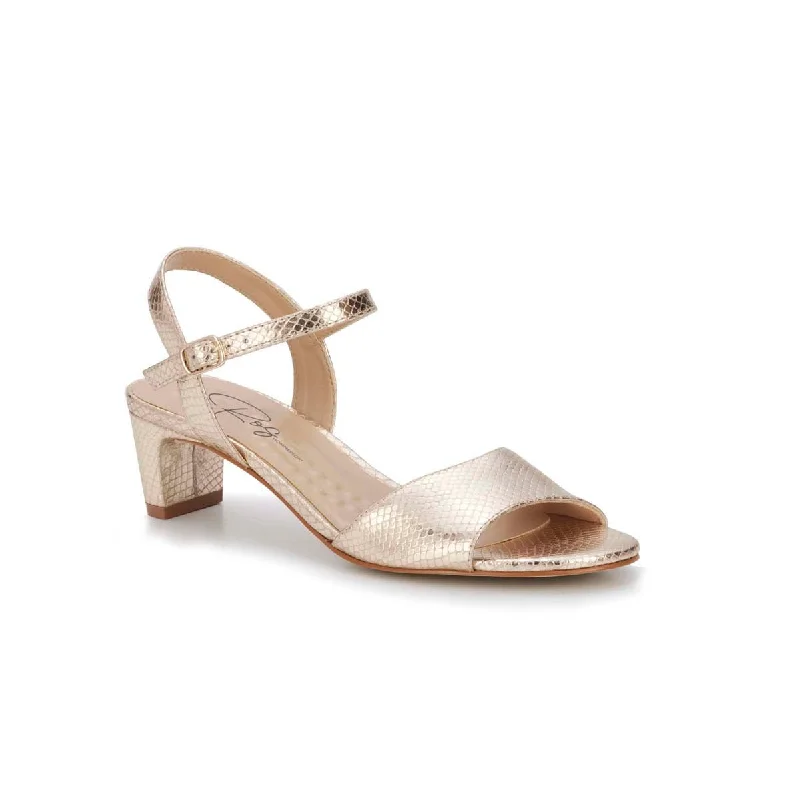 Women’s sandals paradise -Ros Hommerson Lydia Women Adjustable Buckle Strap Sandal In Gold Cork