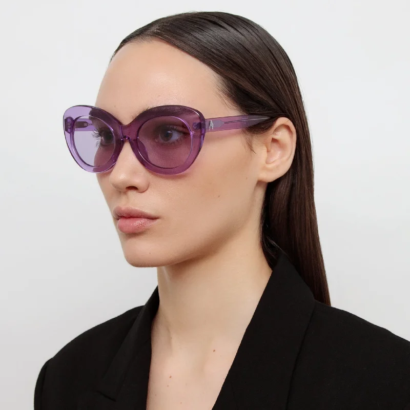 sunglasses casual look -Agnes Cat Eye Sunglasses in Purple