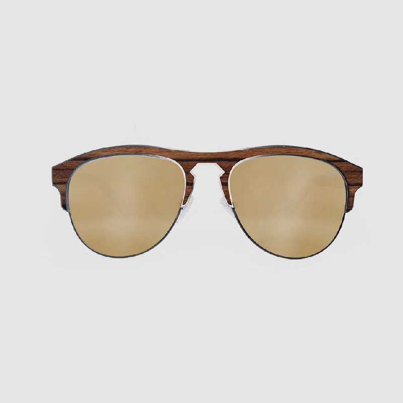 sunglasses aviator style -Veliente Sunglasses - Gold