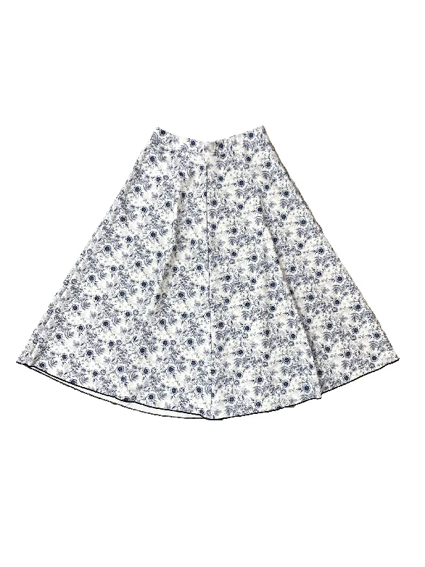 Women’s swim skirt cinched -Teen Floral Toile Midi Circle Swim Skirt