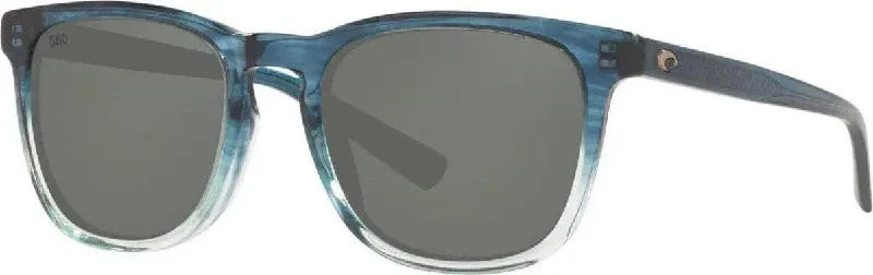 sunglasses recycled plastic -Costa Sullivan - Shiny Deep Teal Fade - Gray Silver Mirror 580G