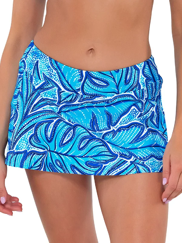 Women’s swim skirt voluminous -Sunsets Women's Printed Sporty Skirted Bikini Bottom