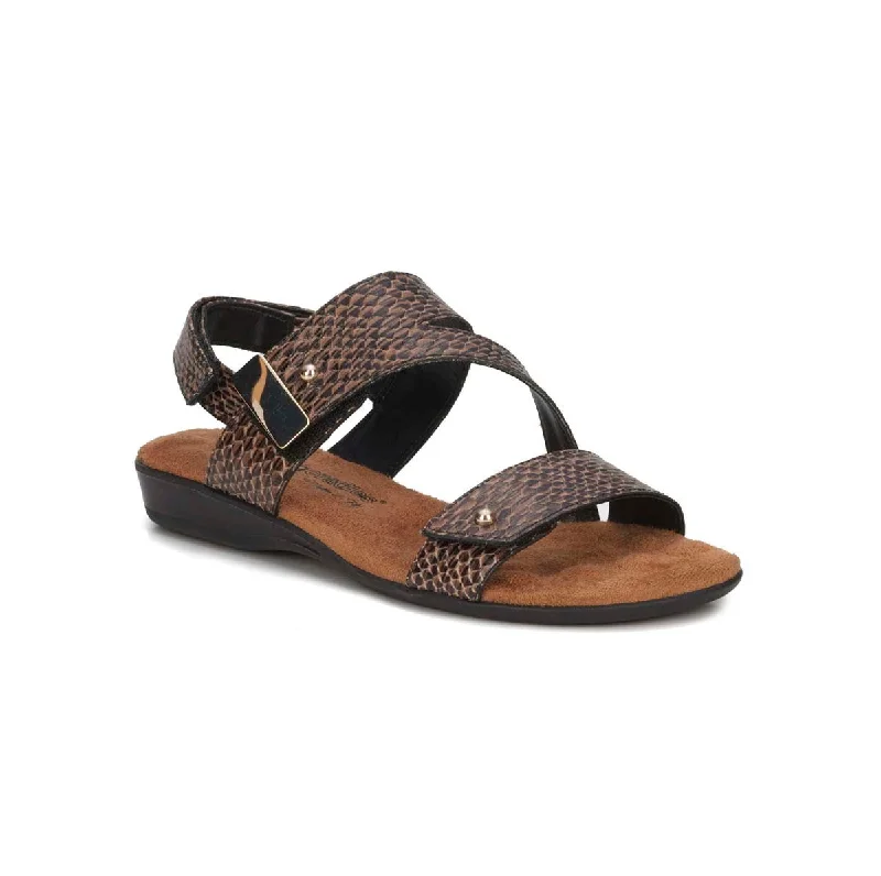 Women’s sandals holiday -Walking Cradles Chloe Women Sandal In Chocolate Striated Snake