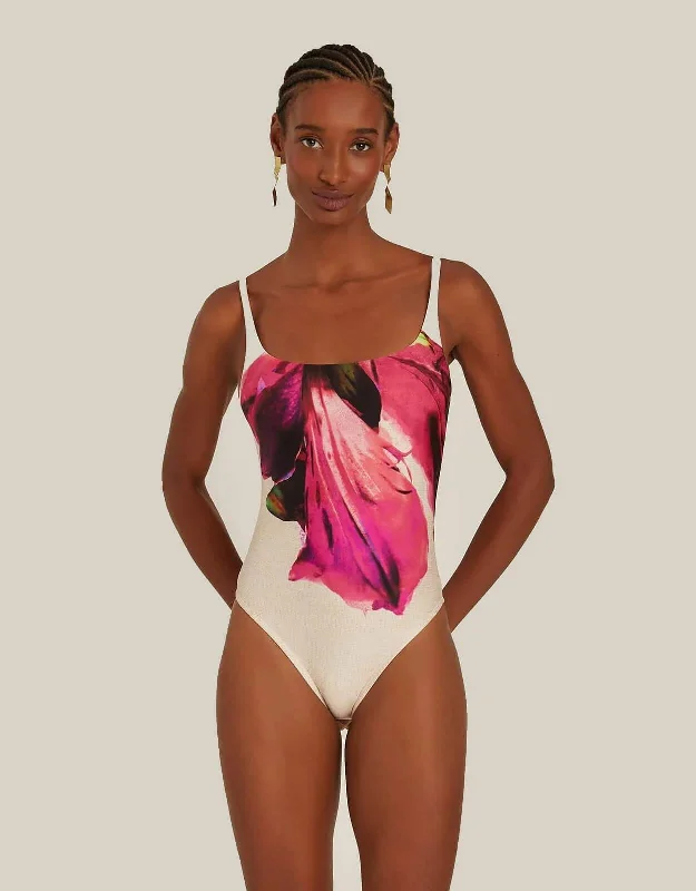 Women’s one-piece swimsuit bodycon -Classic Clean One Piece Swimsuit Botanique