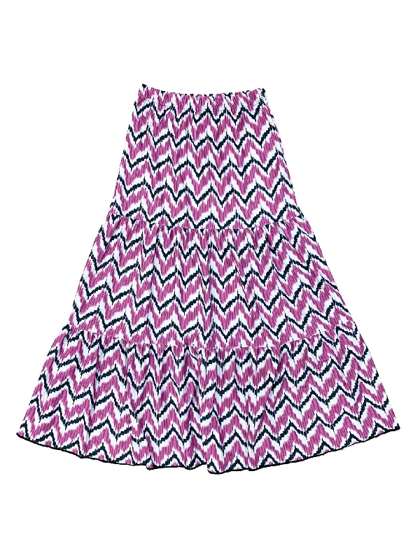 Women’s swim skirt monogrammed -Teen Purple Zig Zag Prairie Swim Skirt