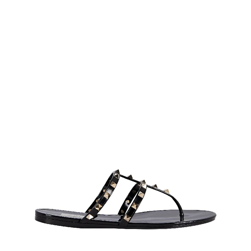 Women’s sandals amber -Valentino Garavani Rockstud Thong Sandals