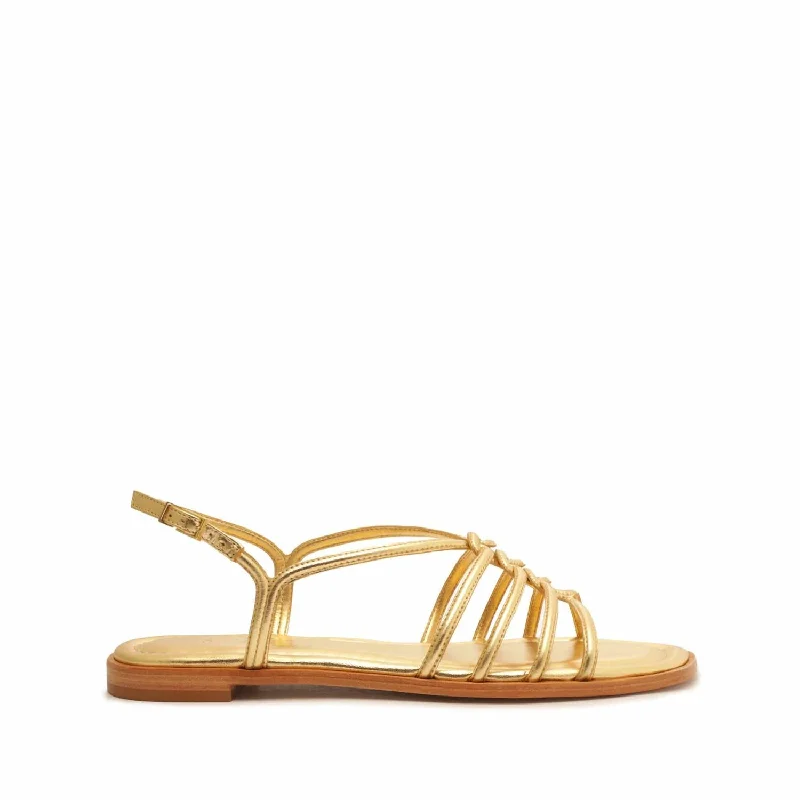 Women’s sandals charcoal -Octavia Flat Sandal In Ouro