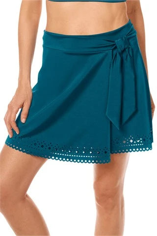 Women’s swim skirt party -Crete Wrap Skirt - jade #71686