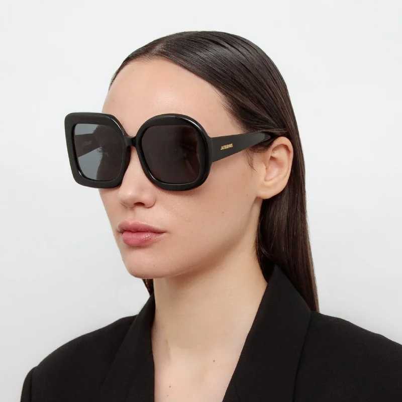 sunglasses all season -Carre Rond Square Sunglasses in Black