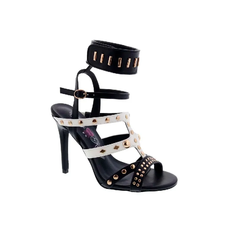 Women’s sandals handmade -Penny Loves Kenny Dorn Heel Sandals Women In Black Pu