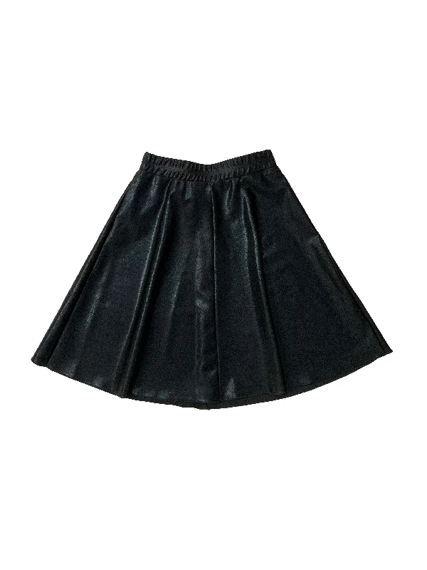 Women’s swim skirt mesh -Teen Black Metallic Flairy Skirt