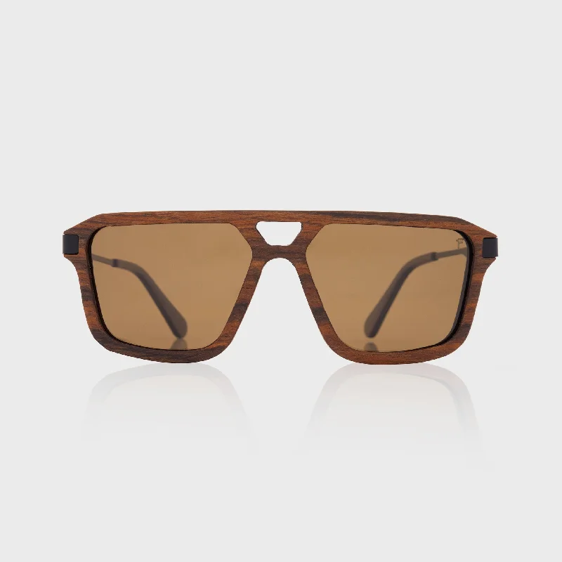 sunglasses engraved detail -Legend Sunglasses - Brown