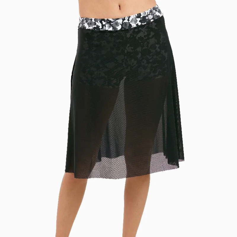 Women’s swim skirt ocean -Women's Plus 3in1 Swim Skirt With Attached Shorts