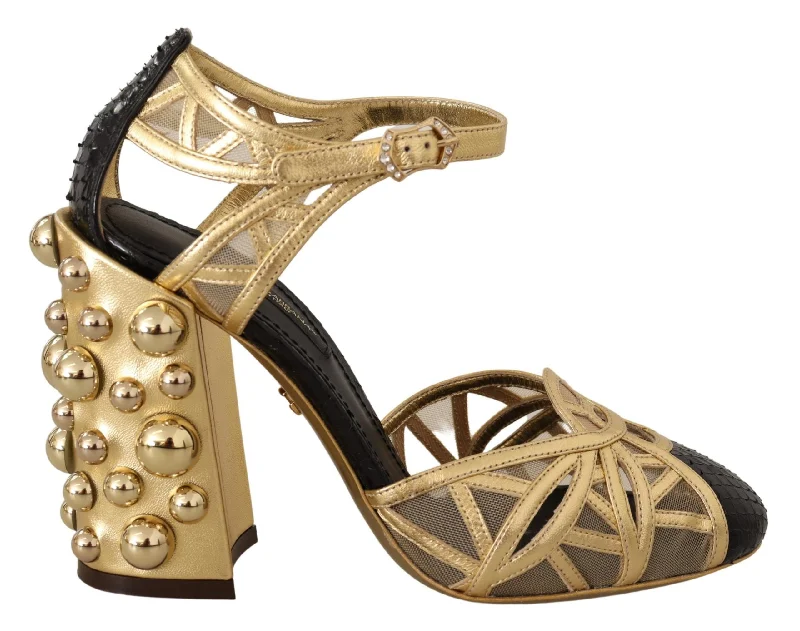 Women’s sandals boutique -Dolce & Gabbana Elegant Crystal Studded Leather Women's Pumps