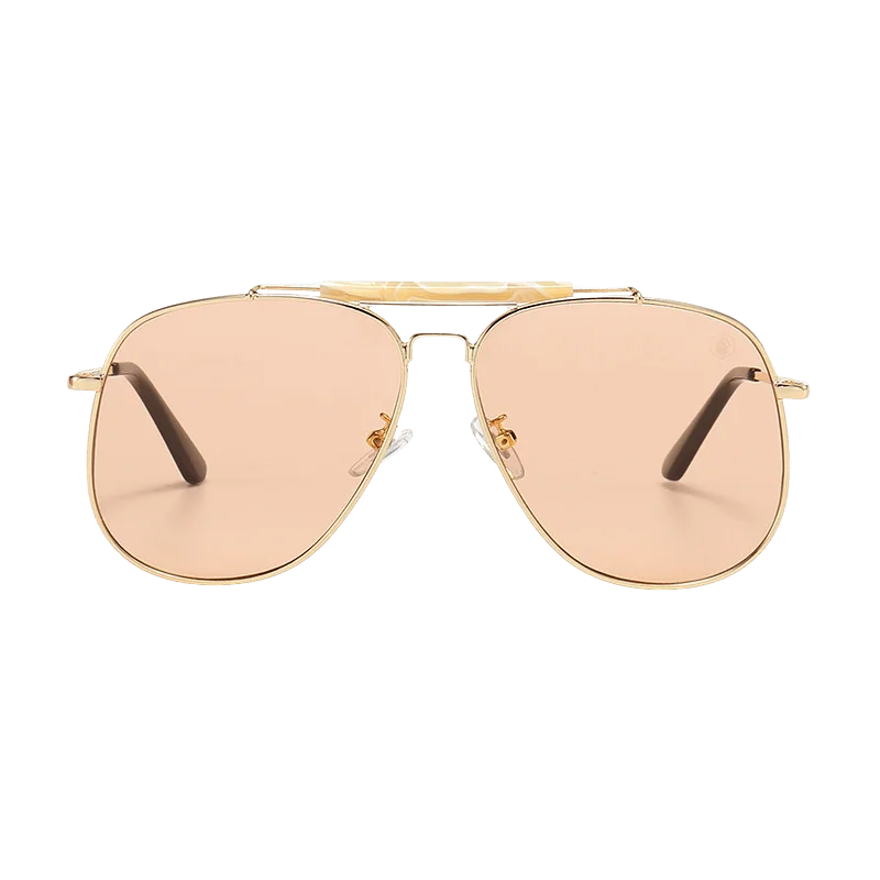 sunglasses shiny chrome -Mojave in Palomino X Meghan Patrick