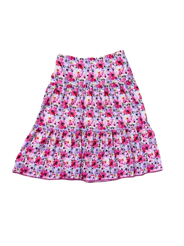 Women’s swim skirt shell -Kids Pink Floral Skirt