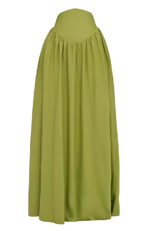 Women’s swim skirt unpadded -Pado Corset Lime Maxi Skirt