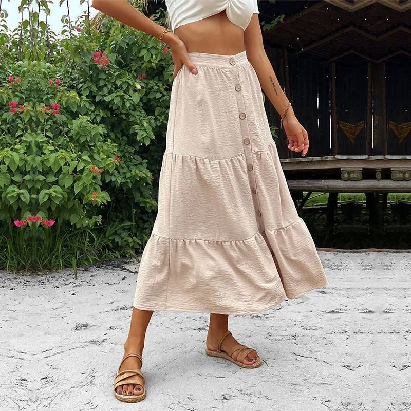 Women’s swim skirt textured -Women's new solid color skirt