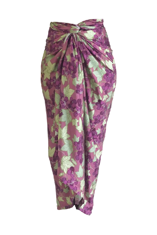 Women’s swim skirt quilted -Vine Print Wrap Skirt