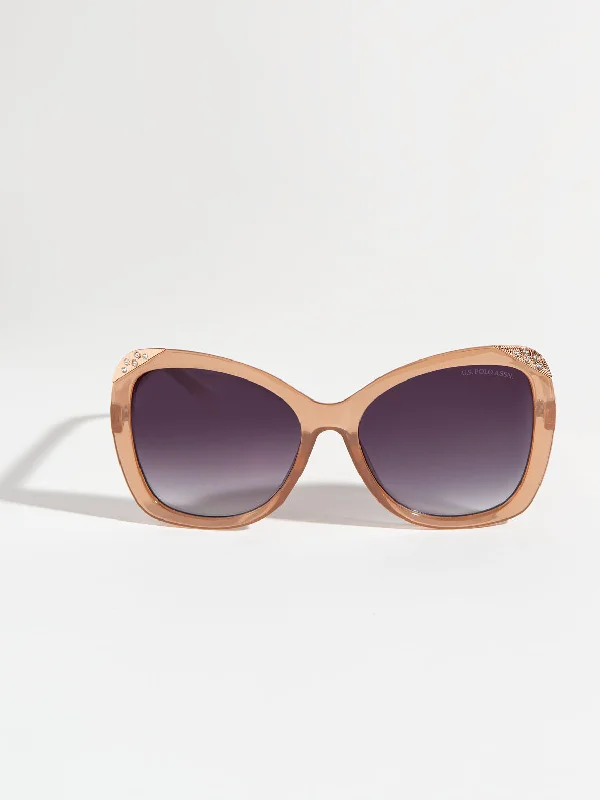 sunglasses mass produced -LADIES MODERN CAT-EYE SUNGLASSES