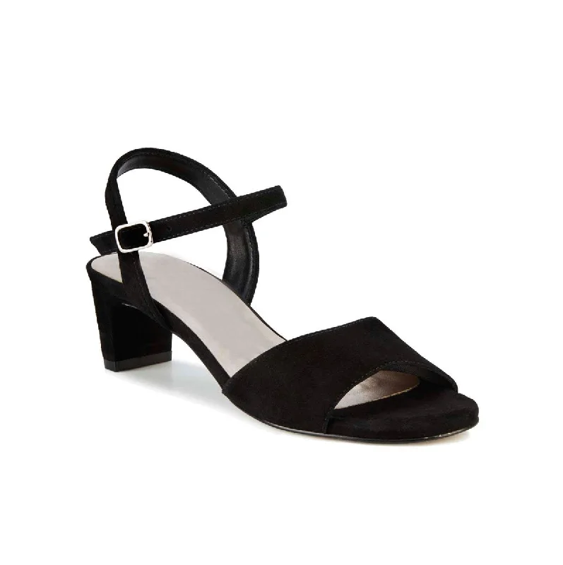 Women’s sandals camel -Ros Hommerson Lydia Women Adjustable Buckle Strap Sandal In Black Suede