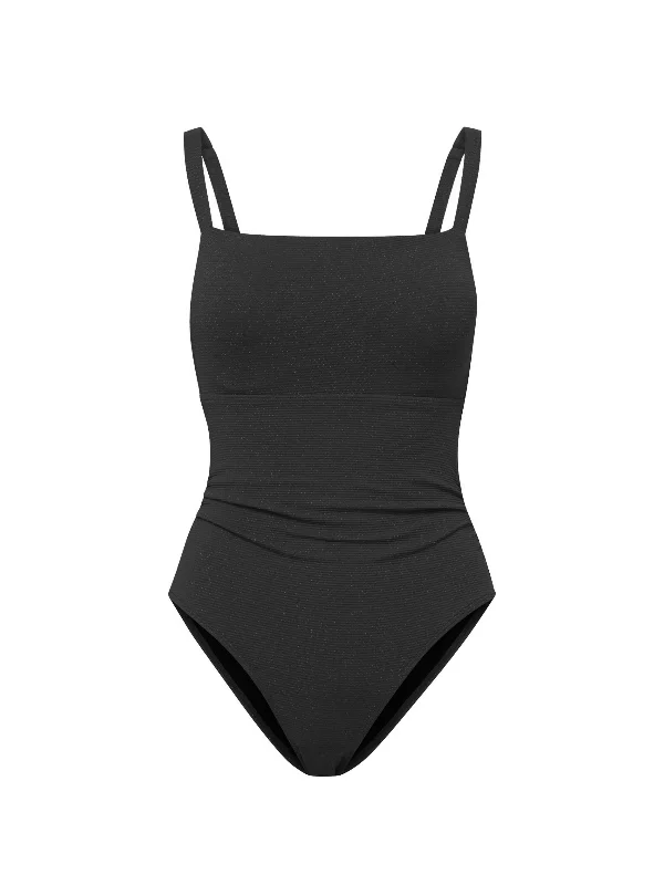 Women’s one-piece swimsuit orange -Jori One Piece In Black Texture