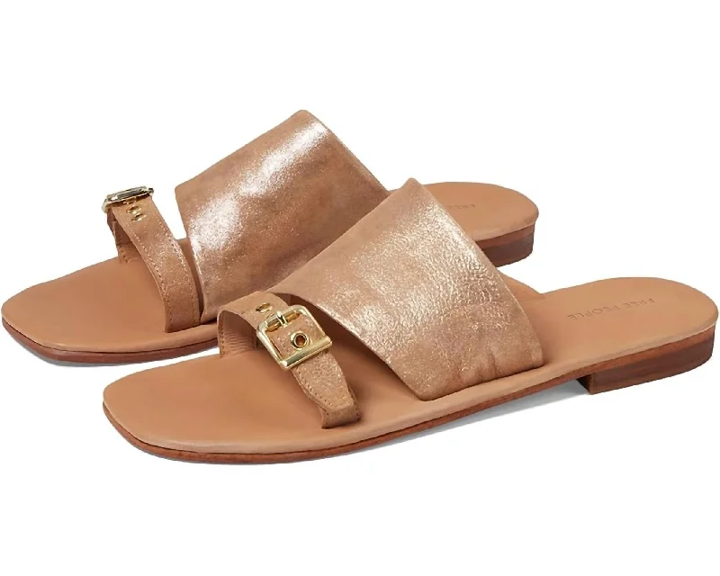 Women’s sandals flip flop -Women's Mila Minimal Sandals - Medium In Rose Gold