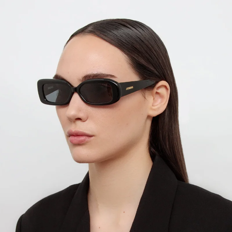 sunglasses durable build -Rond Rectangular Sunglasses in Black