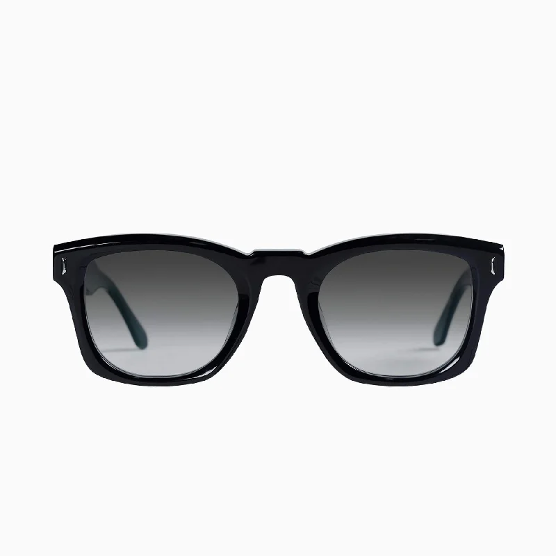 Gloss Black w. Silver Metal Trim / Black Gradient Lens