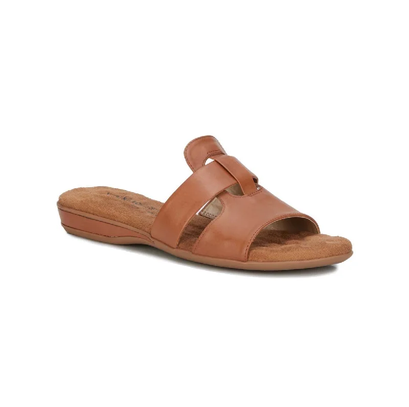 Women’s sandals office -Walking Cradles Wc Candice Women Slide Sandal In Luggage Napa Leather