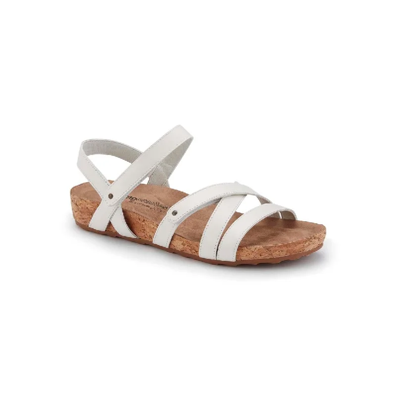 Women’s sandals matte -Walking Cradles Wc Pool Women Strappy Sandal In White Leather