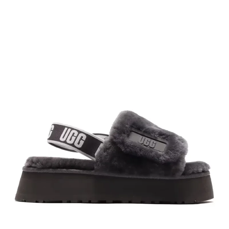 Women’s sandals taupe -UGG Disco Slide Dark Grey  1112258-W-DGRY Women's