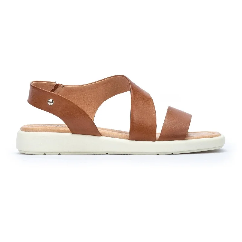 Women’s sandals square toe -Pikolinos Calella W5e-0565 Women's Flat Sandals In Brandy