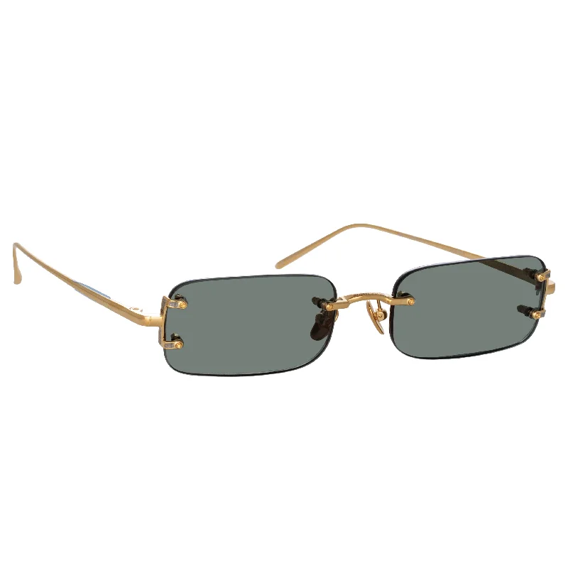 sunglasses authentic brand -Men's Taylor Sunglasses in Yellow Gold and Green