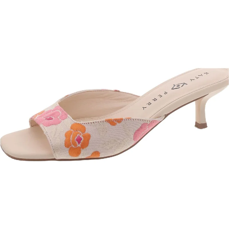 Women’s sandals floral -The Ladie Low Heel Sandal Womens Slip On Padded Insole Heels