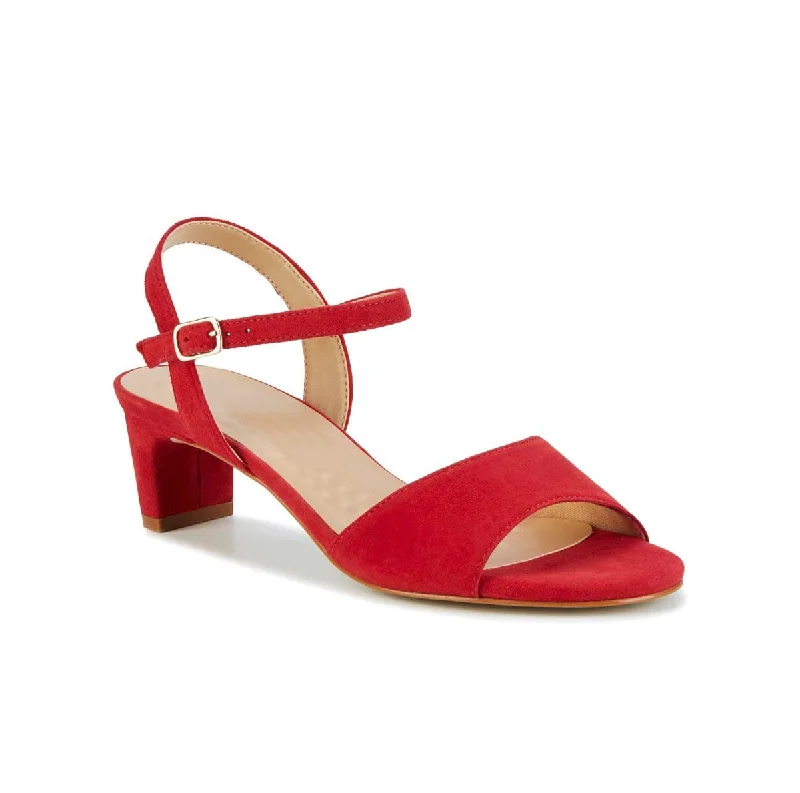 Women’s sandals playful -Ros Hommerson Lydia Women Adjustable Buckle Strap Sandal In Red Suede