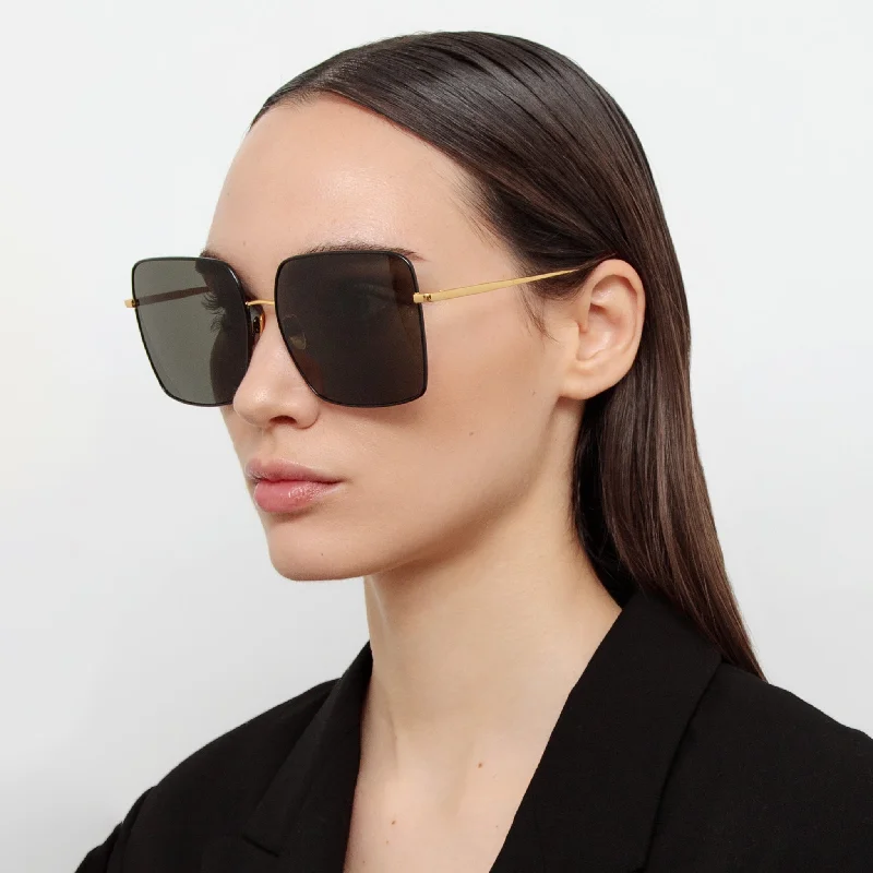 sunglasses cat eye design -Hina Square Sunglasses in Black