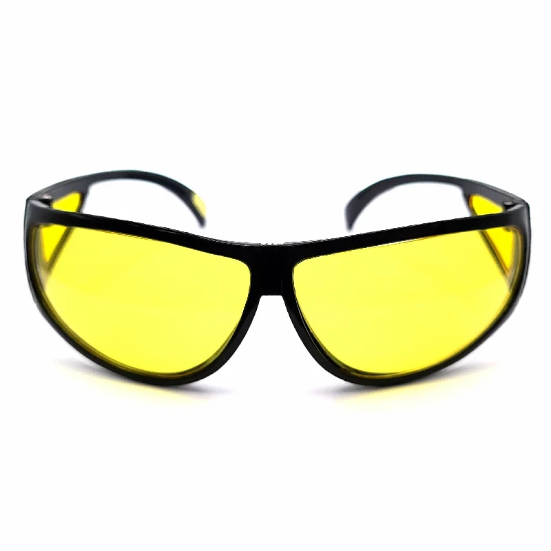 sunglasses golf wear -Gnarly Black Plastic Night Driving Glasses