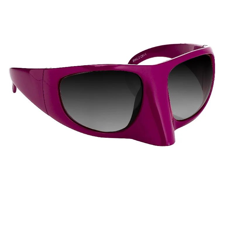 sunglasses smudge proof -The Mask Sunglasses in Burgundy