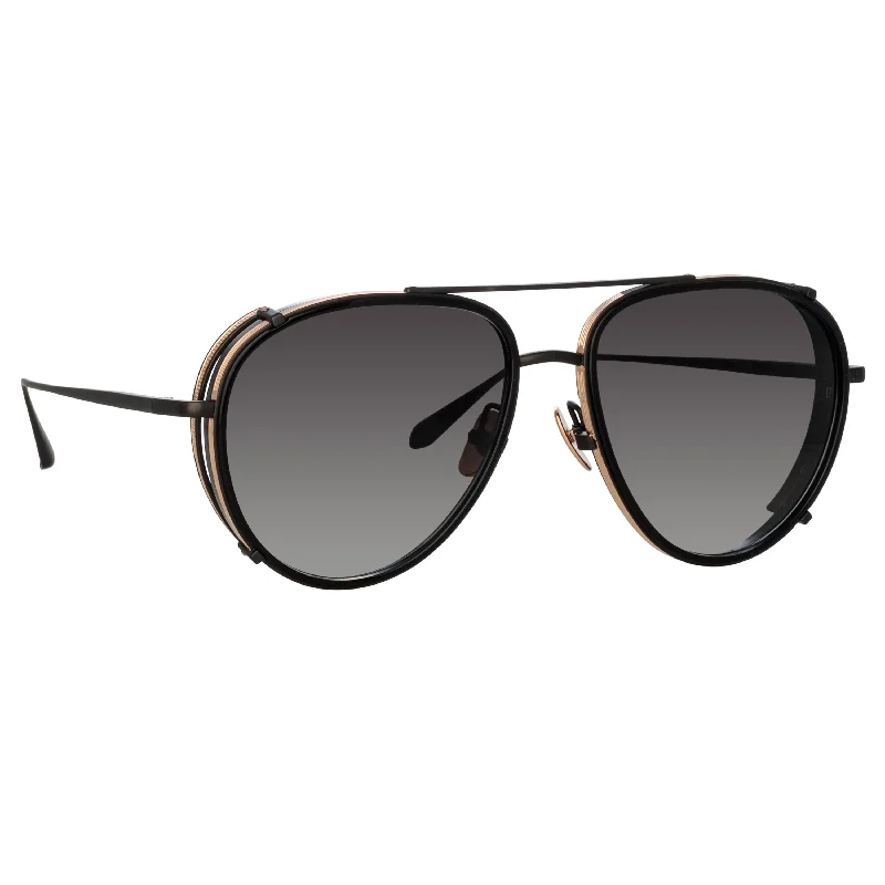 sunglasses smoked lenses -Dimitri Sunglasses in Yellow Gold