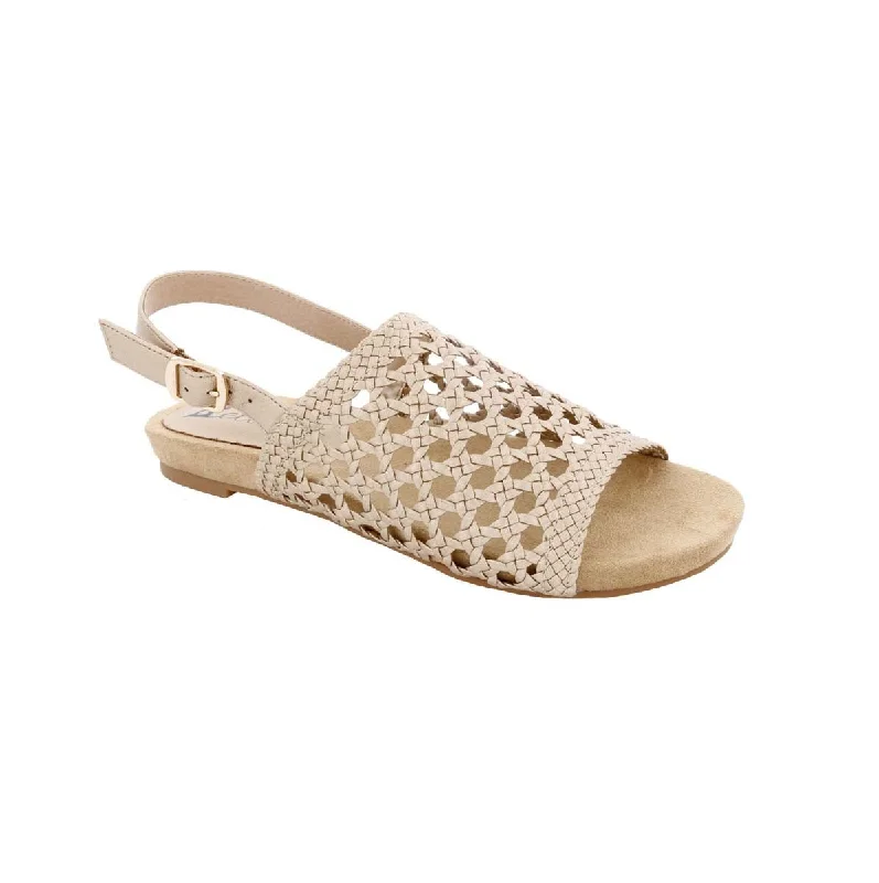 Women’s sandals straw -Bellini Newable Women Slingback Sandals In Gold Woven Synthetic