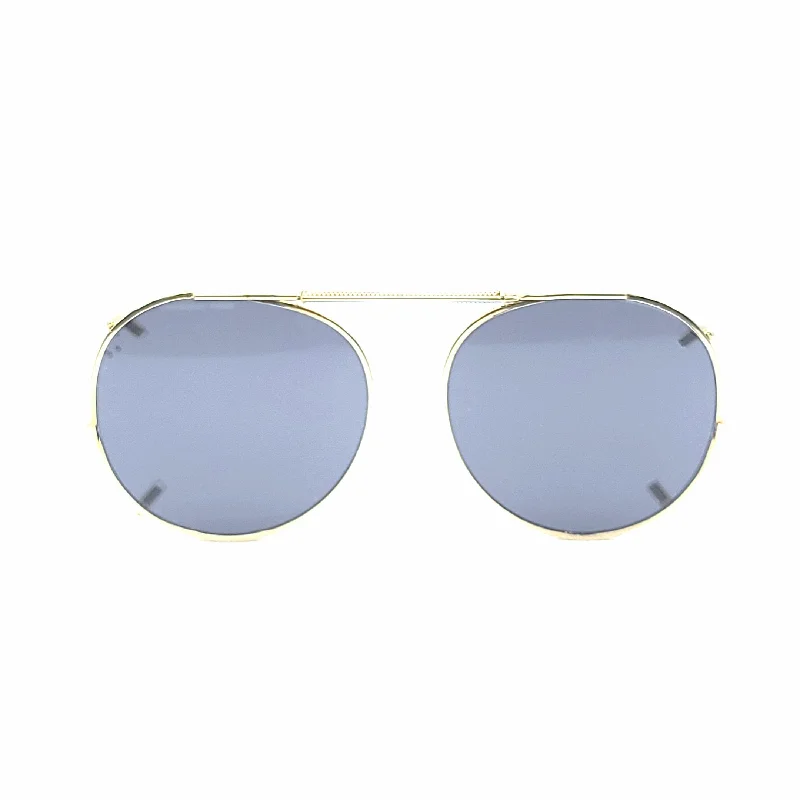 sunglasses minimalist -46mm Small Round Mirrored Clip on Sunglasses