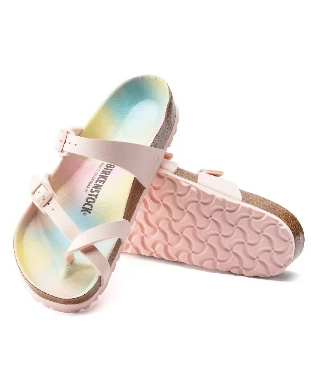 Women’s sandals floral -Mayari Vegan Slide in Ombre Light Rose