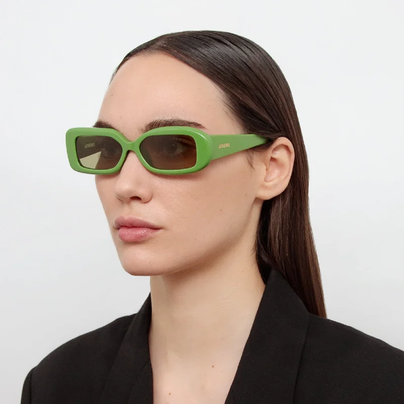 sunglasses trendy design -Rond Rectangular Sunglasses in Jade Green