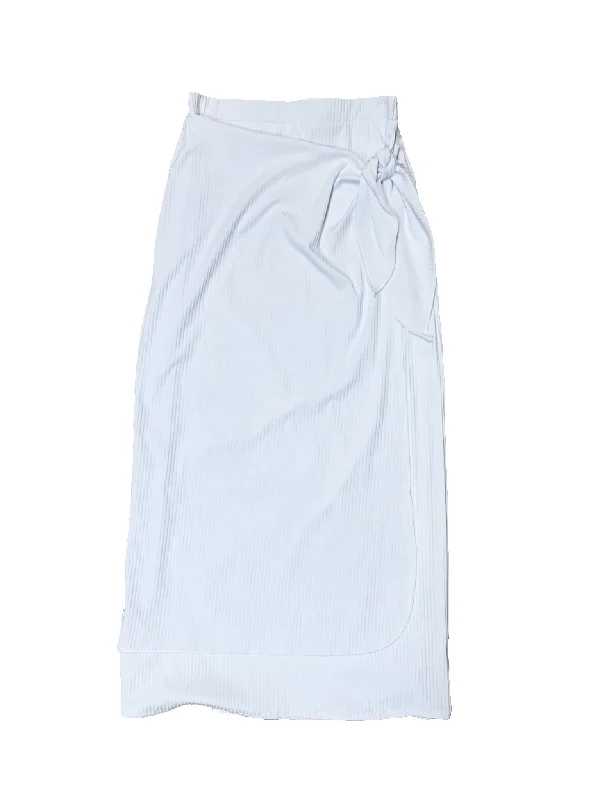 Women’s swim skirt quick dry -White Ribbed Maxi Swim Skirt