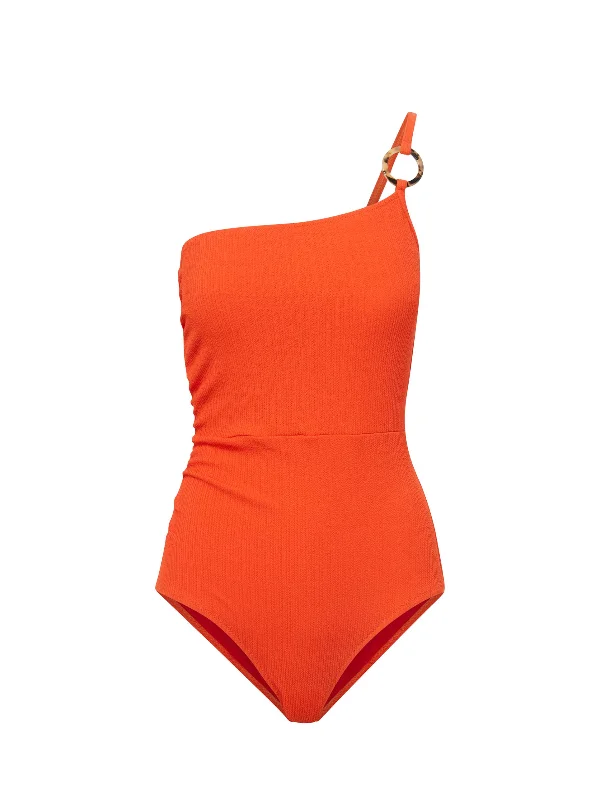 Women’s one-piece swimsuit earthy -Kara One Piece In Flame Texture