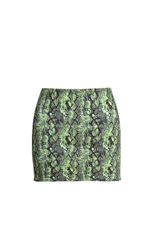 Women’s swim skirt lime -Melbourne skirt - Snake