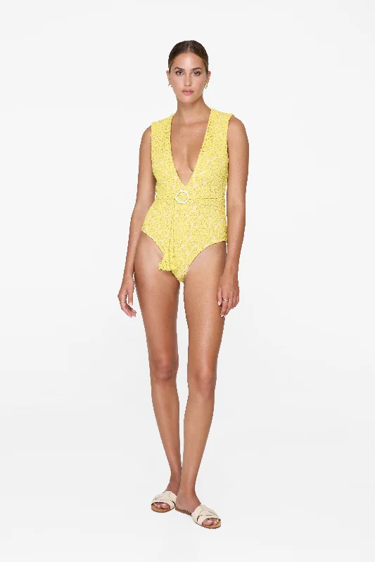 Women’s one-piece swimsuit unpadded -Dean One Piece - Daffodil Crochet