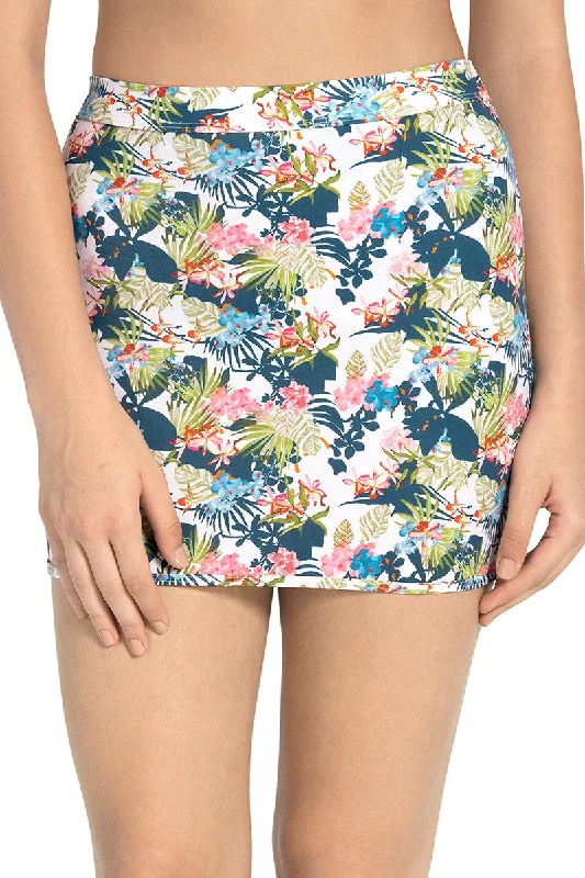 Women’s swim skirt sapphire -Swim Skirtini - Tropical Pr